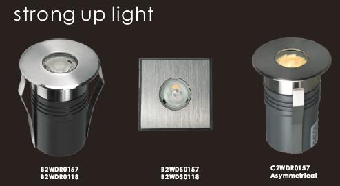 2W / свет СИД Inground света 3W/SMD ровный поверхностный с квадратным кольцом фронта 4