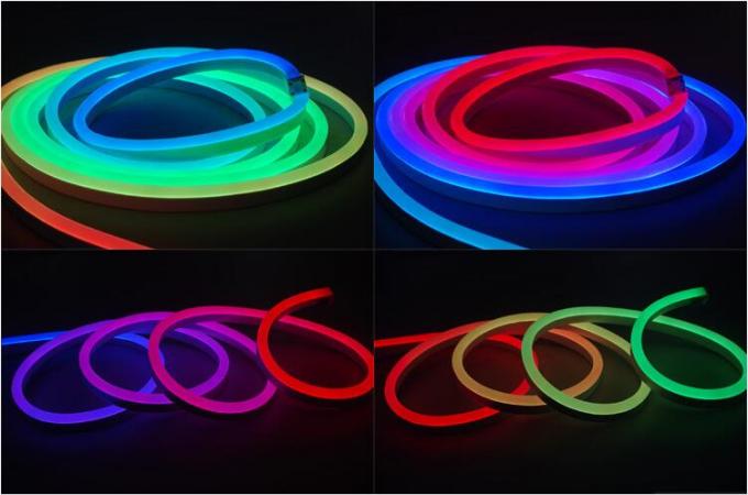 Взгляд со стороны DMX RGB испуская свет ленты СИД неоновый, неоновые света рождества прокладки света СИД 3