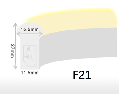 Изогните неоновый PVC прокладки F15 SPI 24VDC 12W/метра СИД УЛЬТРАФИОЛЕТОВЫЙ устойчивый с впрыской прессформы 1