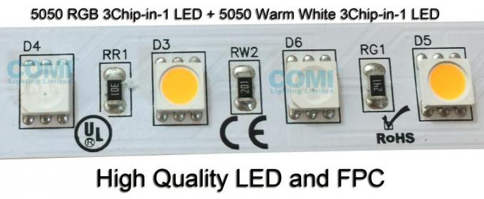 24V RGB + теплый белый гибкий OEM СИД M светов прокладки 72 СИД/ODM приемлемый 1