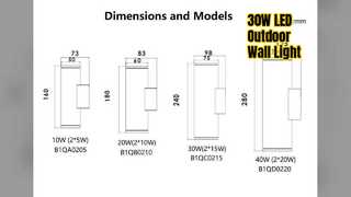 Светодиодный настенный светильник мощностью 30 Вт для наружного архитектурного освещения