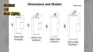 Наружные светодиодные настенные светильники IP65 Dual Up Down