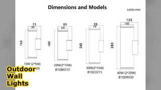 Светодиодные настенные светильники мощностью 20 Вт вверх и вниз Наружное освещение